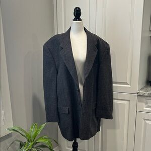 Men's Charcoal Trench Coat 
Pure Virgin Wool